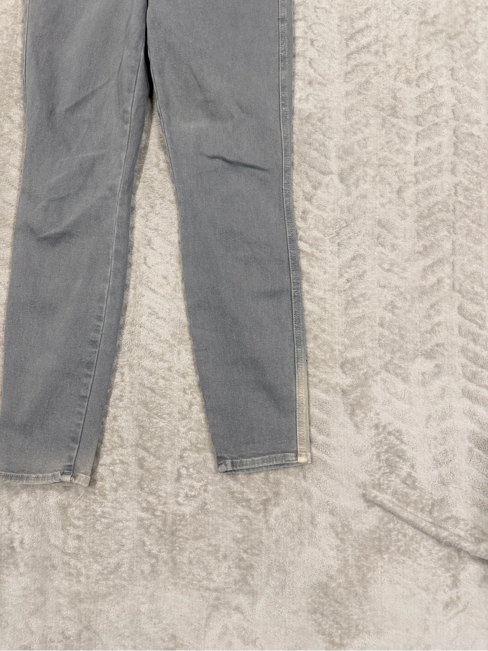 MOTHER The Swooner Exposed Snap Ankle Charcoal Gray Jeans 28 High Waist Grunge - Picture 5 of 10
